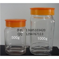 玻璃蜂蜜瓶，八角蜂蜜瓶，密封瓶蓋